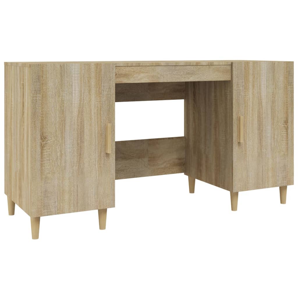 Desk, sonoma oak, 140x50x75 cm, composite wood