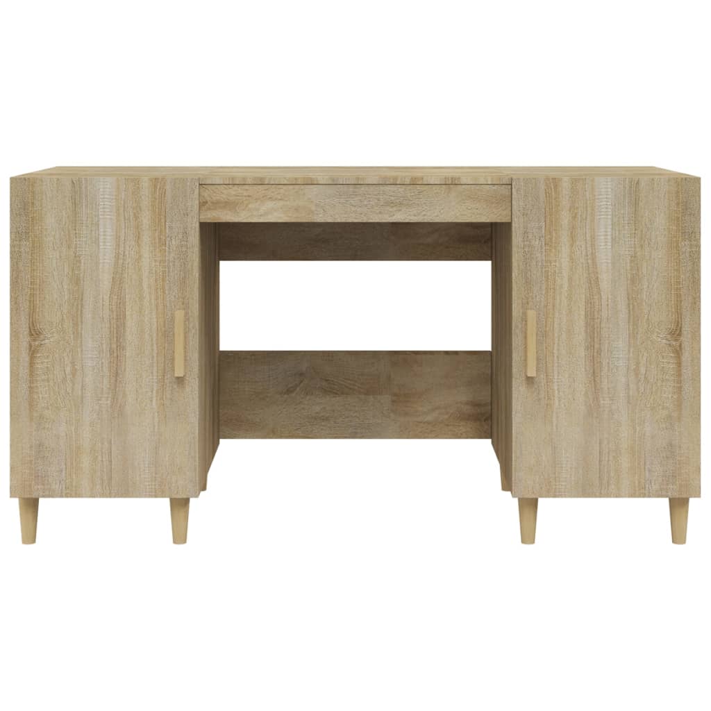 Desk, sonoma oak, 140x50x75 cm, composite wood