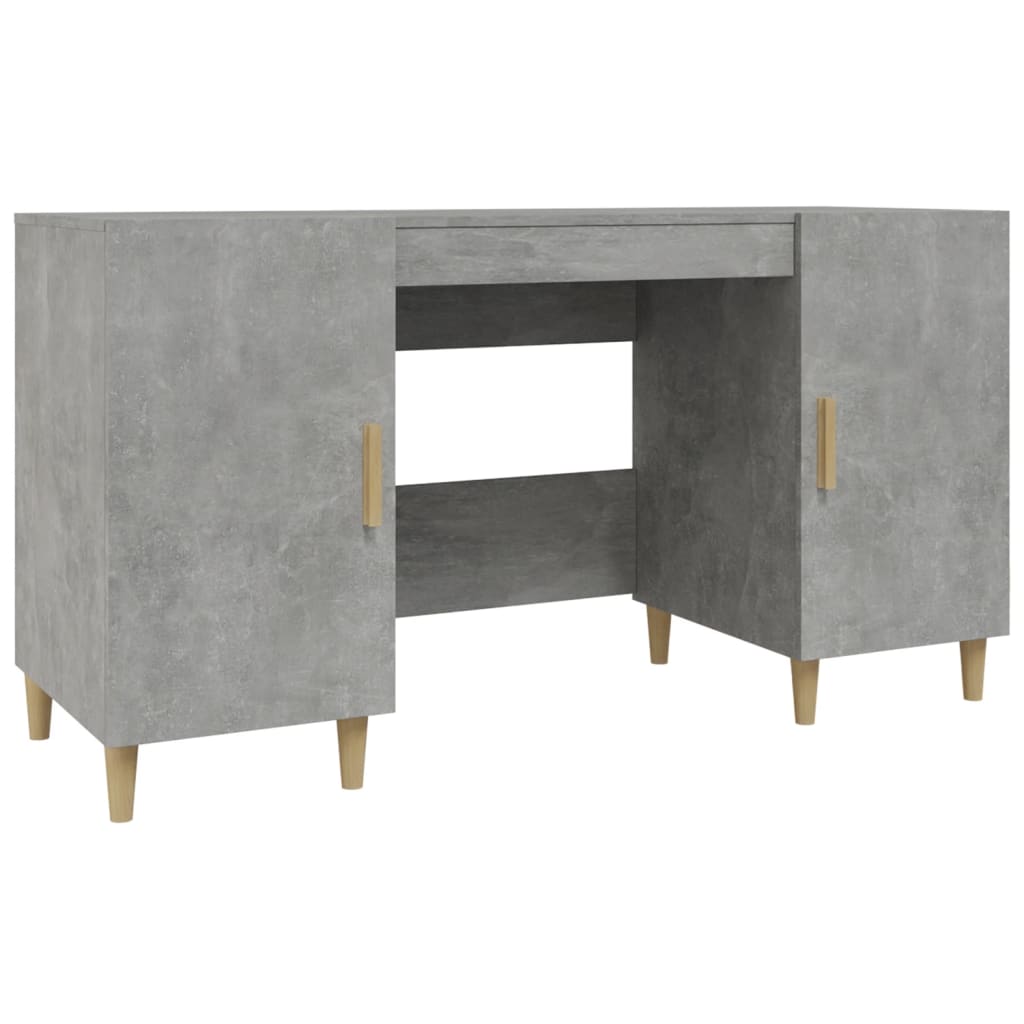 Desk, concrete gray, 140x50x75 cm, composite wood