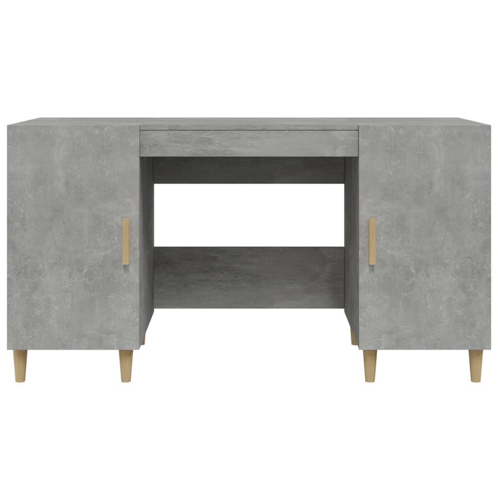 Desk, concrete gray, 140x50x75 cm, composite wood
