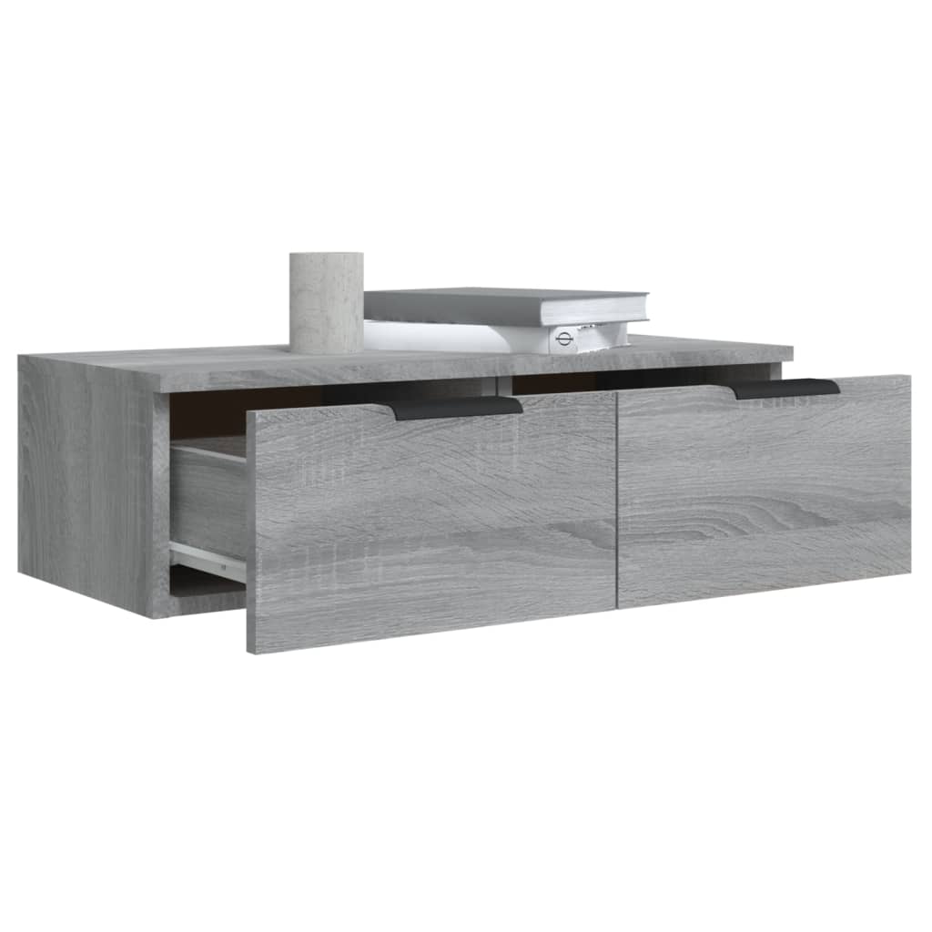 Wall cabinet, sonoma grey, 68x30x20 cm, composite wood