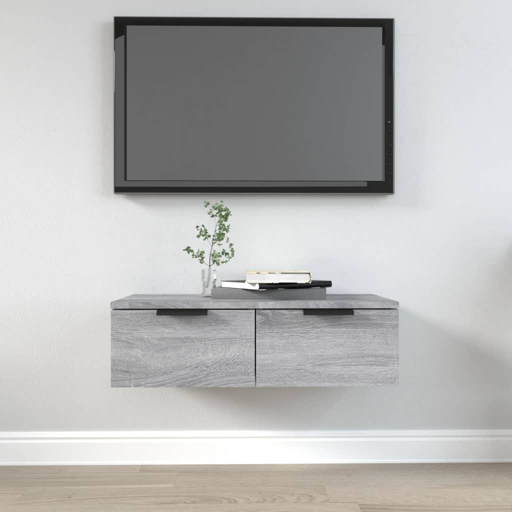 Wall cabinet, sonoma grey, 68x30x20 cm, composite wood