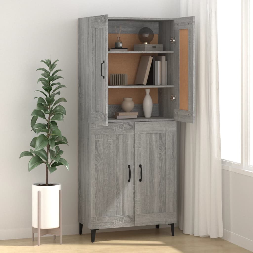 Dulap, gri sonoma, 69,5x34x90 cm, lemn compozit