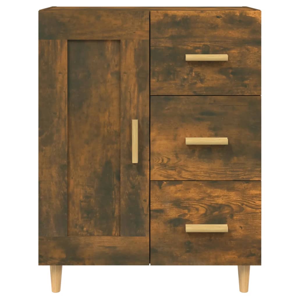 Dulap, stejar fumuriu, 69,5x34x90 cm, lemn compozit