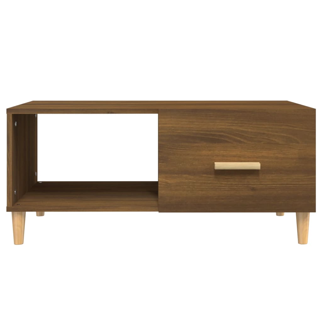 Coffee table, brown oak, 89.5x50x40 cm, composite wood