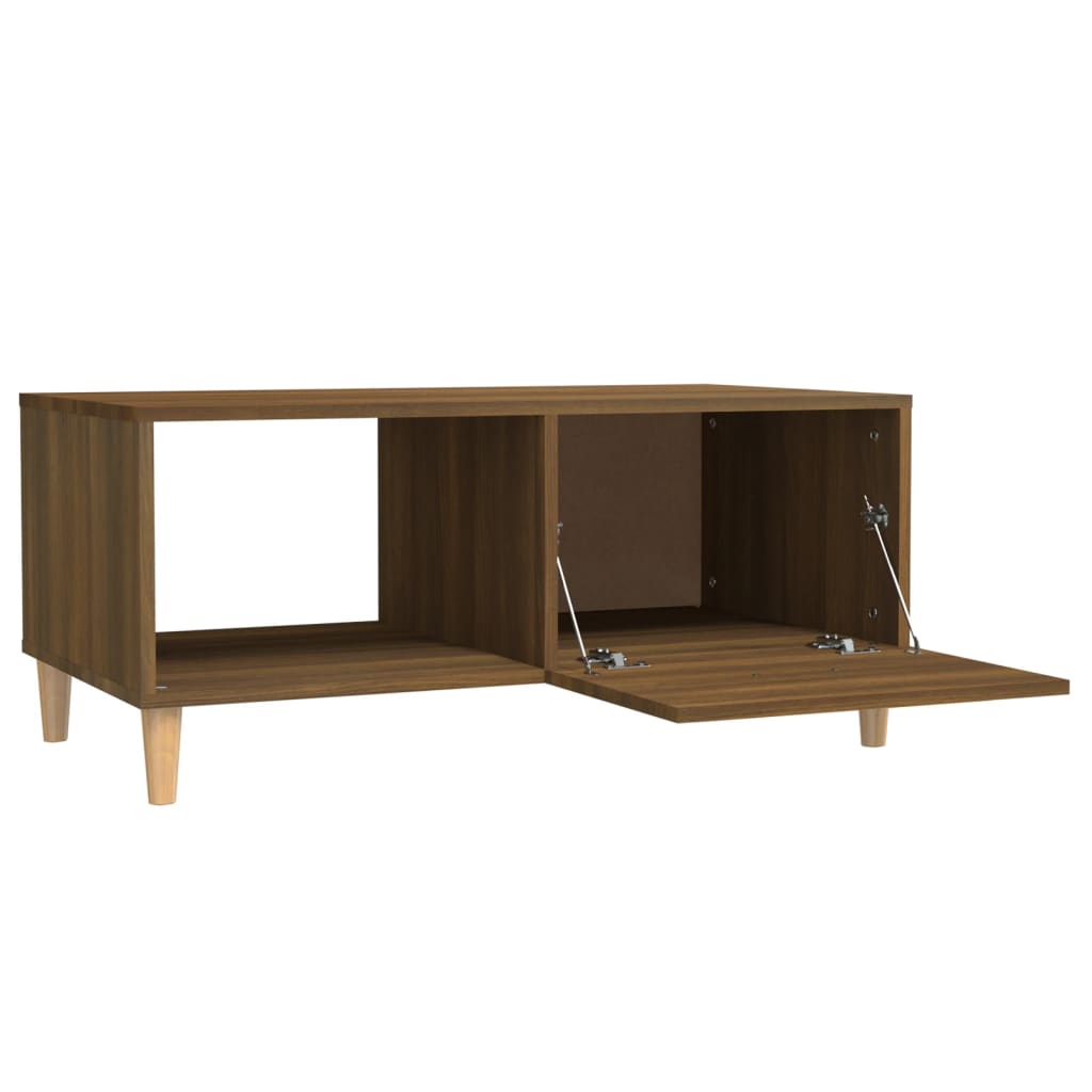 Coffee table, brown oak, 89.5x50x40 cm, composite wood