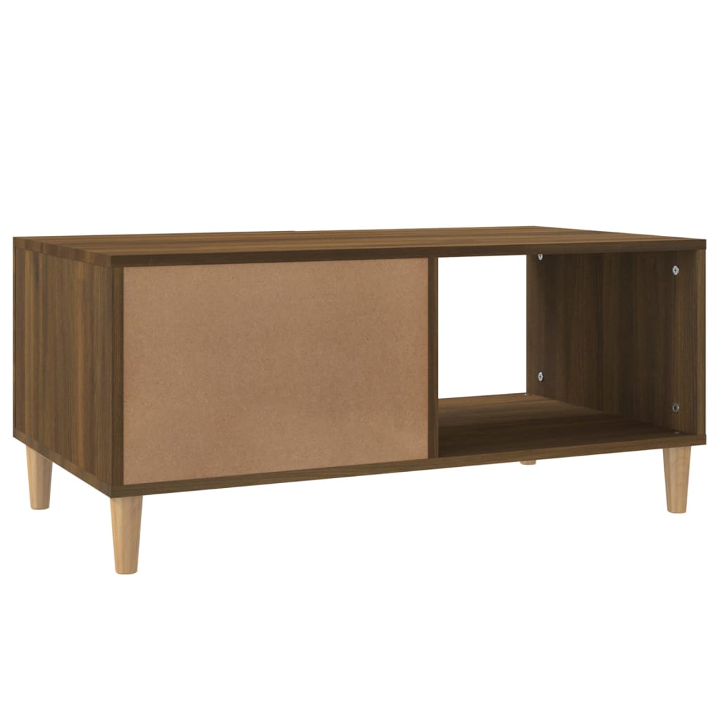 Coffee table, brown oak, 89.5x50x40 cm, composite wood