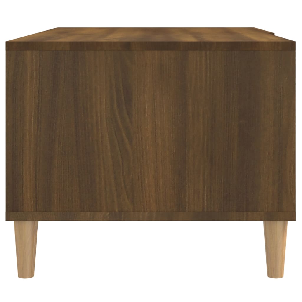 Coffee table, brown oak, 89.5x50x40 cm, composite wood