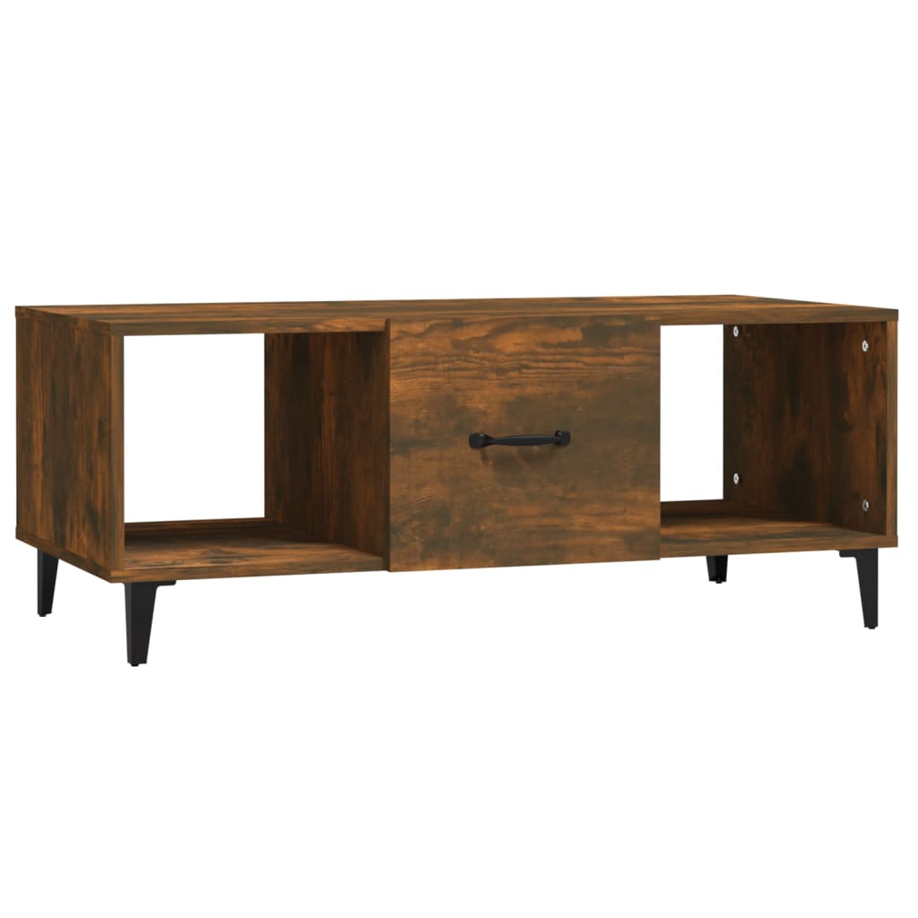 Coffee table, smoky oak, 102x50x40 cm, processed wood