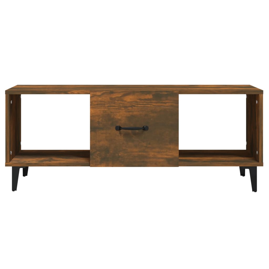 Coffee table, smoky oak, 102x50x40 cm, processed wood