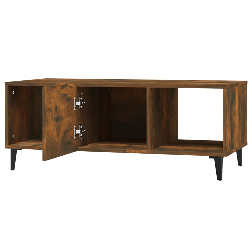 Coffee table, smoky oak, 102x50x40 cm, processed wood