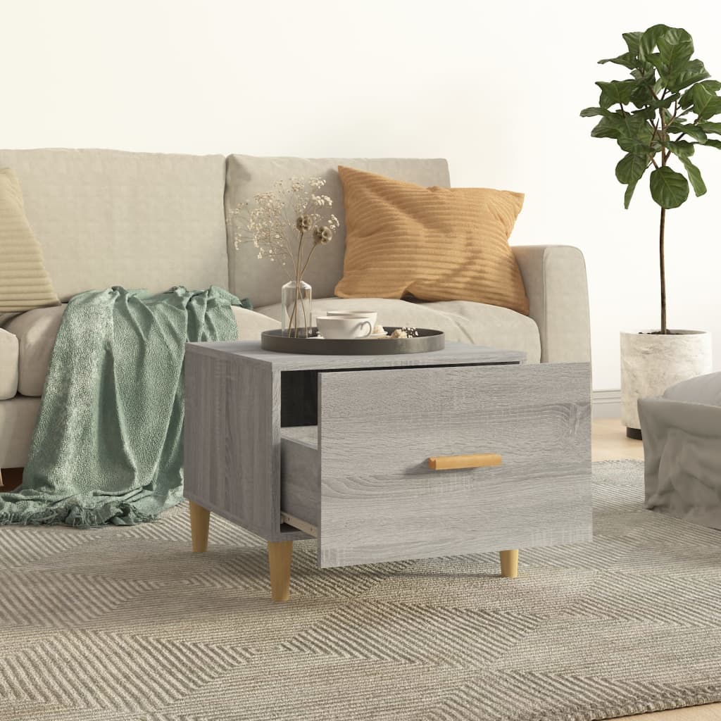 Coffee table, sonoma grey, 50x50x40 cm, composite wood