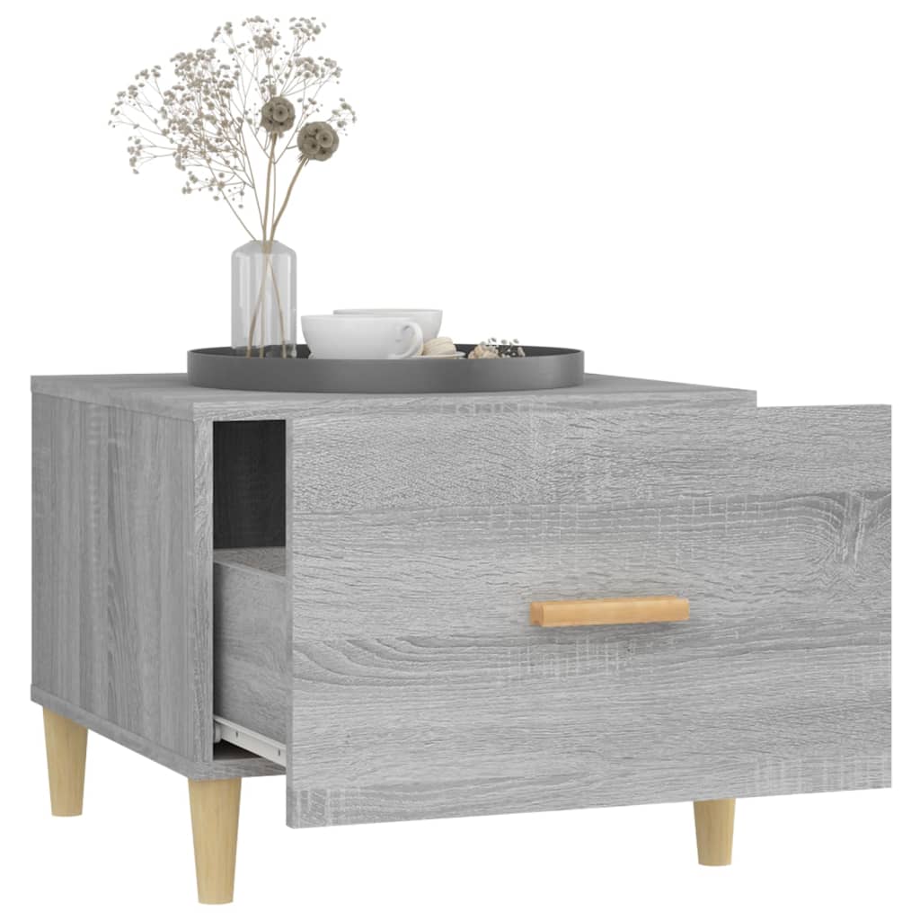 Coffee table, sonoma grey, 50x50x40 cm, composite wood