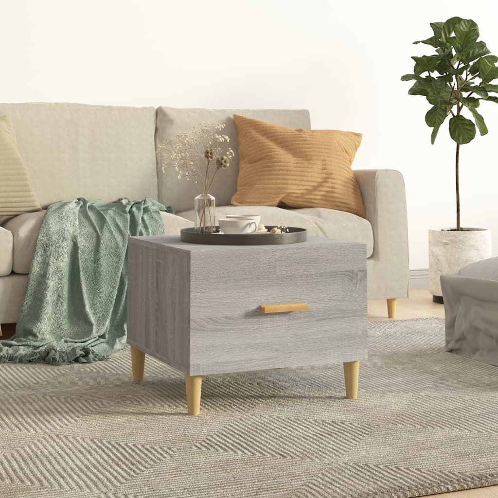 Coffee table, sonoma grey, 50x50x40 cm, composite wood