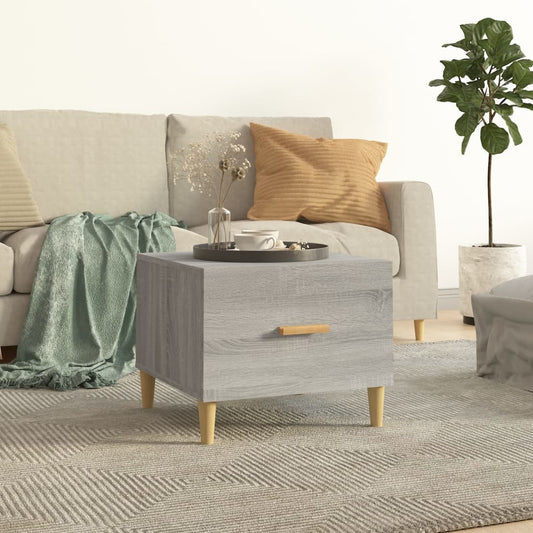 Coffee table, sonoma grey, 50x50x40 cm, composite wood