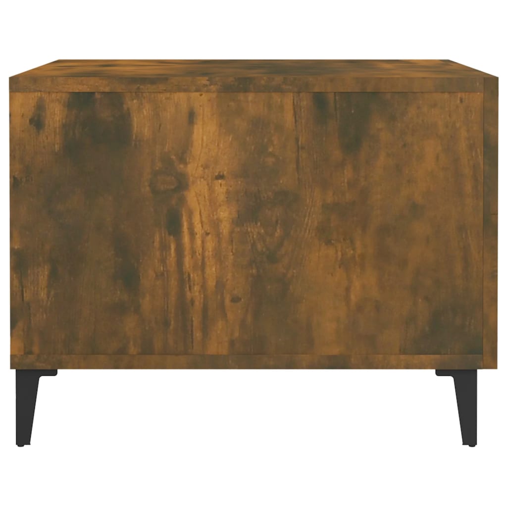 Coffee tables, metal legs, 2 pieces, smoky oak, 50x50x40 cm