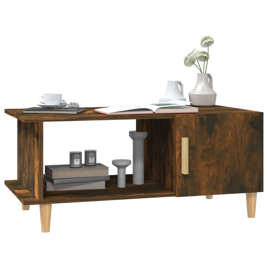Coffee table, smoky oak, 90x50x40 cm, processed wood