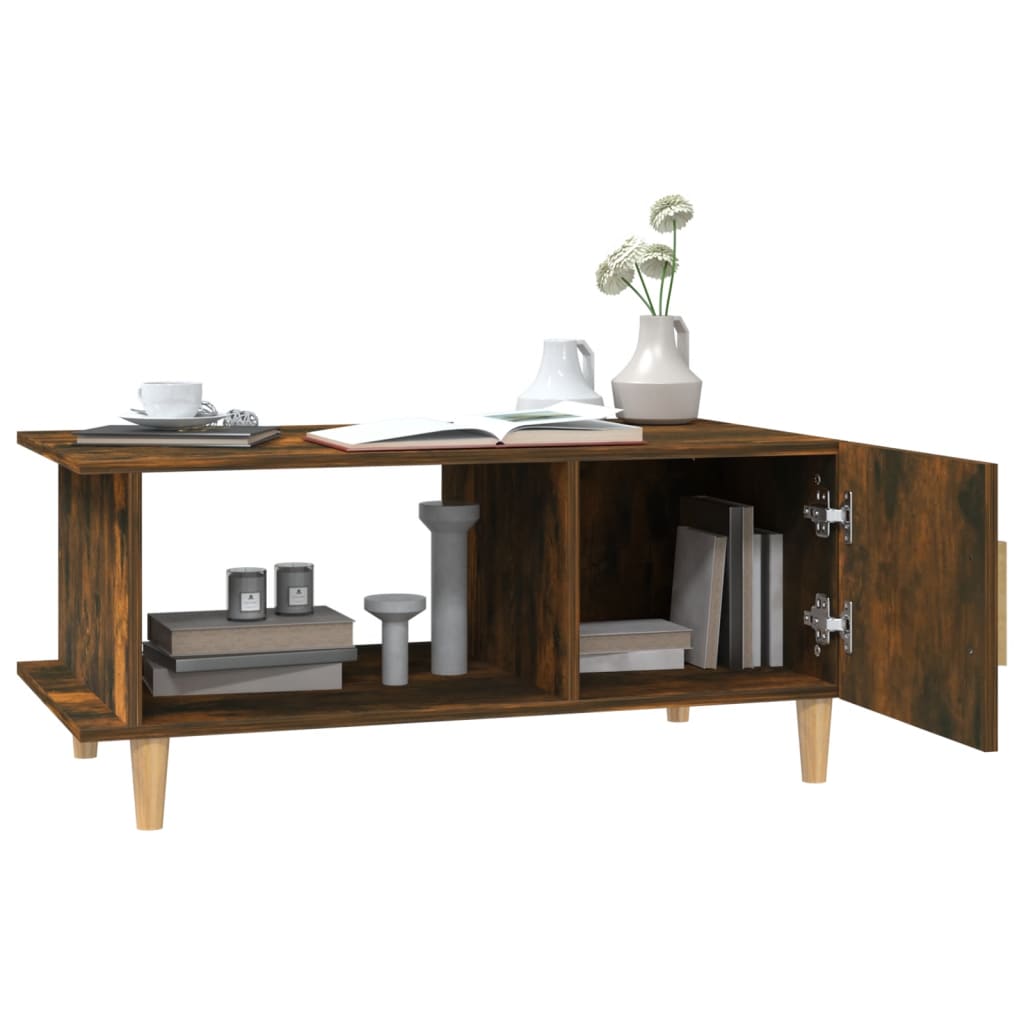Coffee table, smoky oak, 90x50x40 cm, processed wood