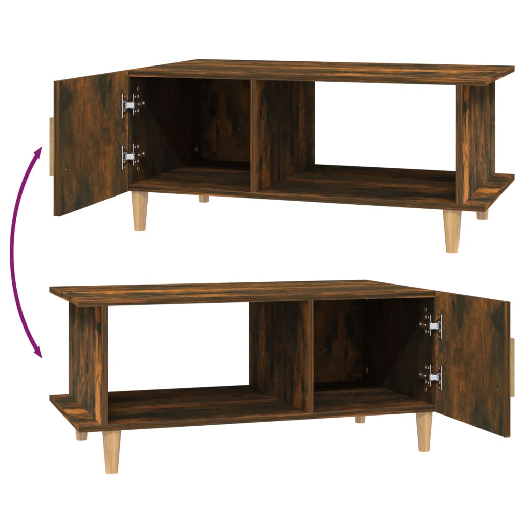 Coffee table, smoky oak, 90x50x40 cm, processed wood