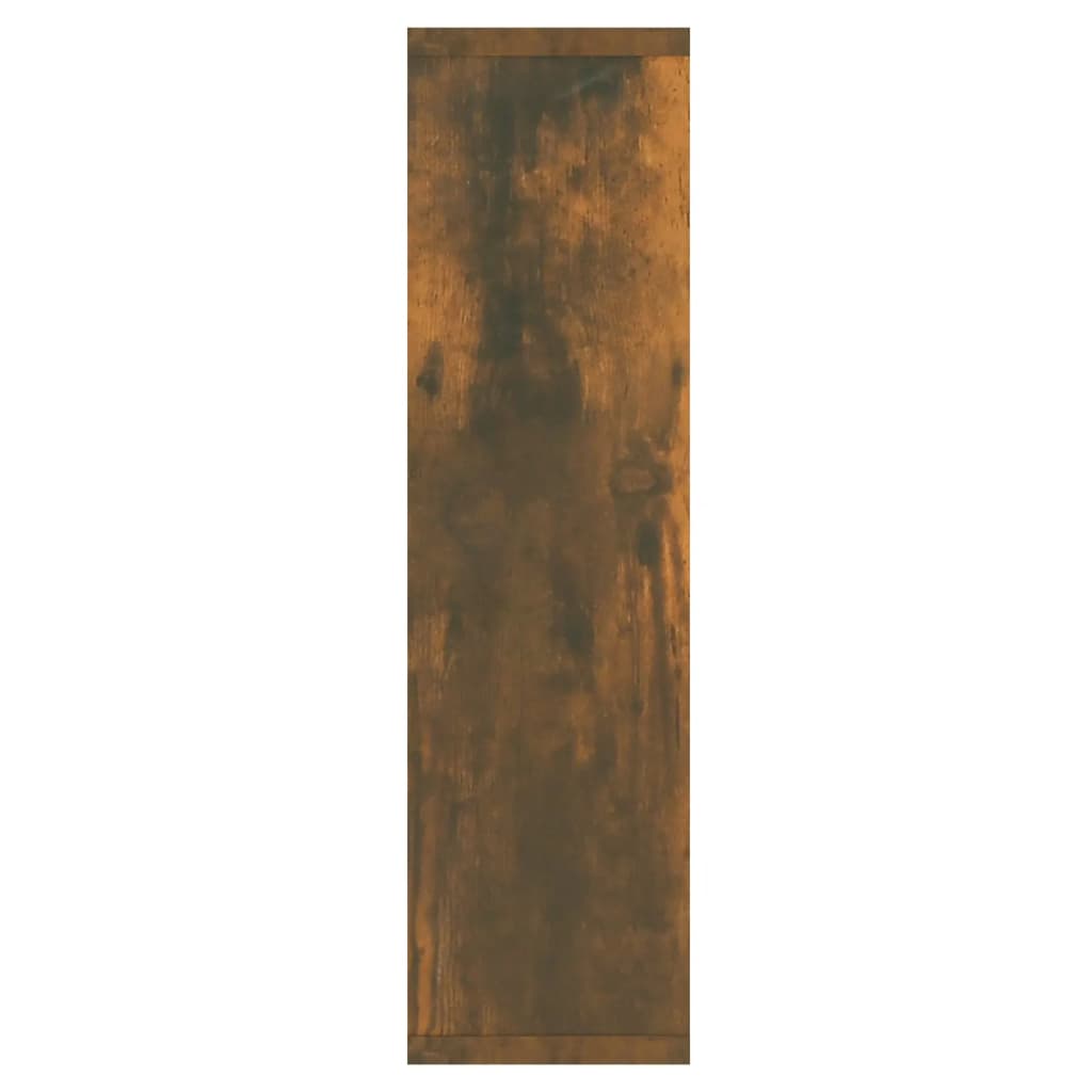 Cabinet with mirror and LED, smoky oak, 76x15x55 cm