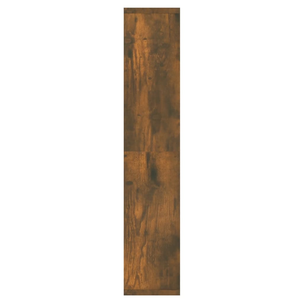 Cabinet with mirror and LED, smoky oak, 91x15x76.5 cm
