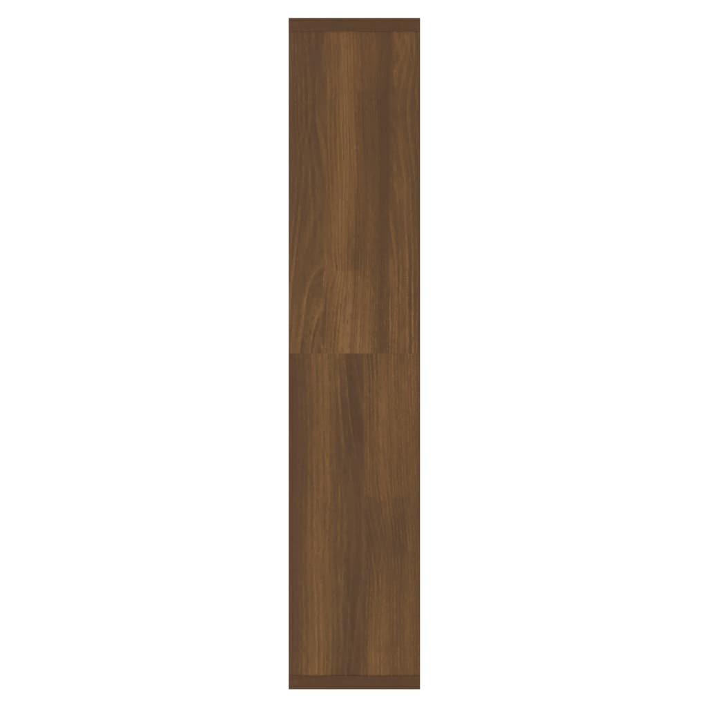 Cabinet with mirror and LED, brown oak, 91x15x76.5 cm