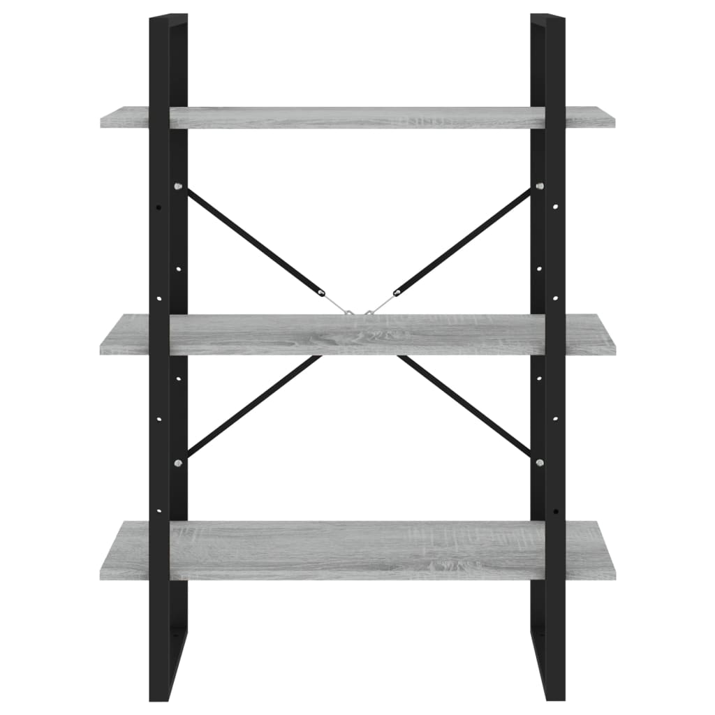 Bibliotecă, gri sonoma, 80x30x105 cm, lemn prelucrat