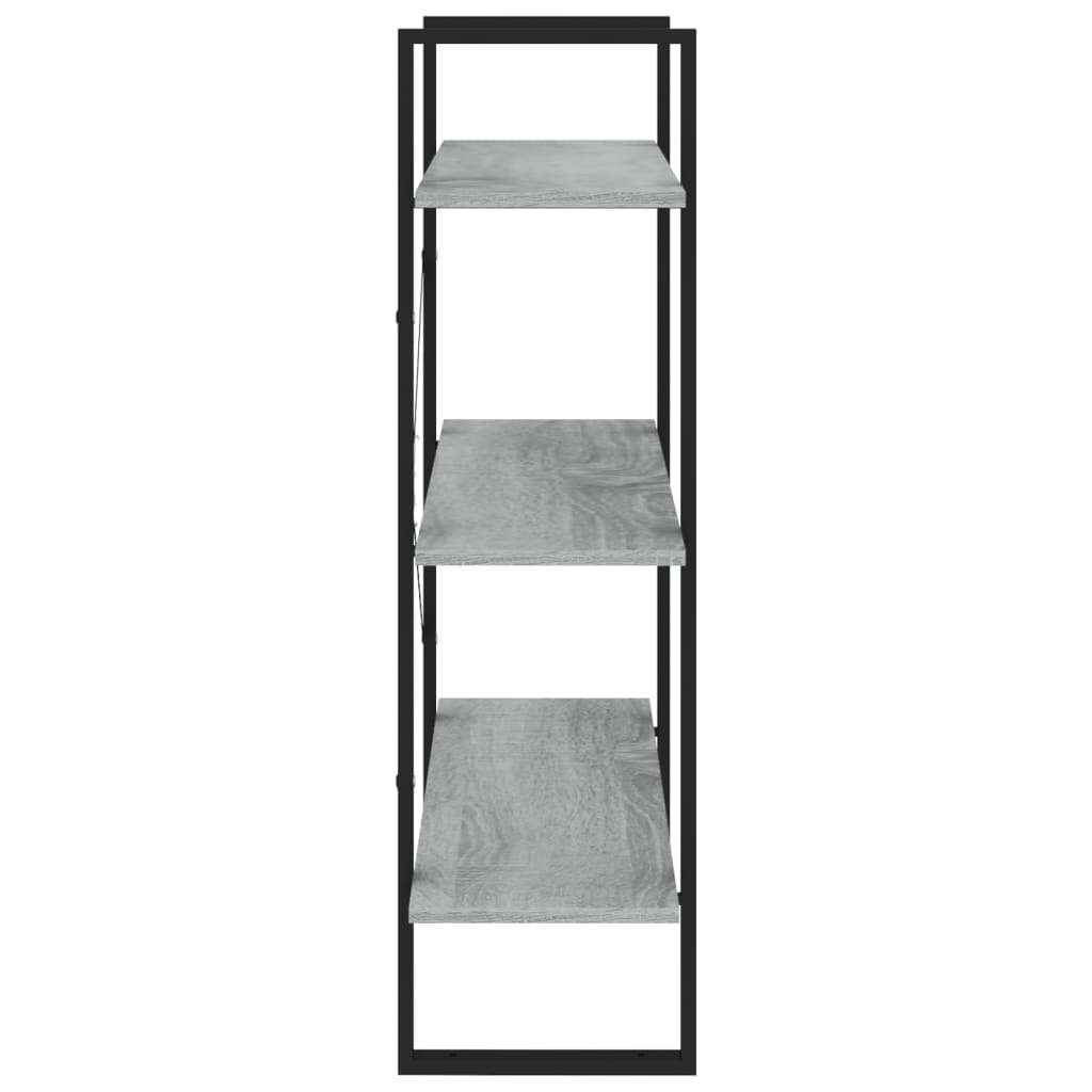 Bibliotecă, gri sonoma, 80x30x105 cm, lemn prelucrat