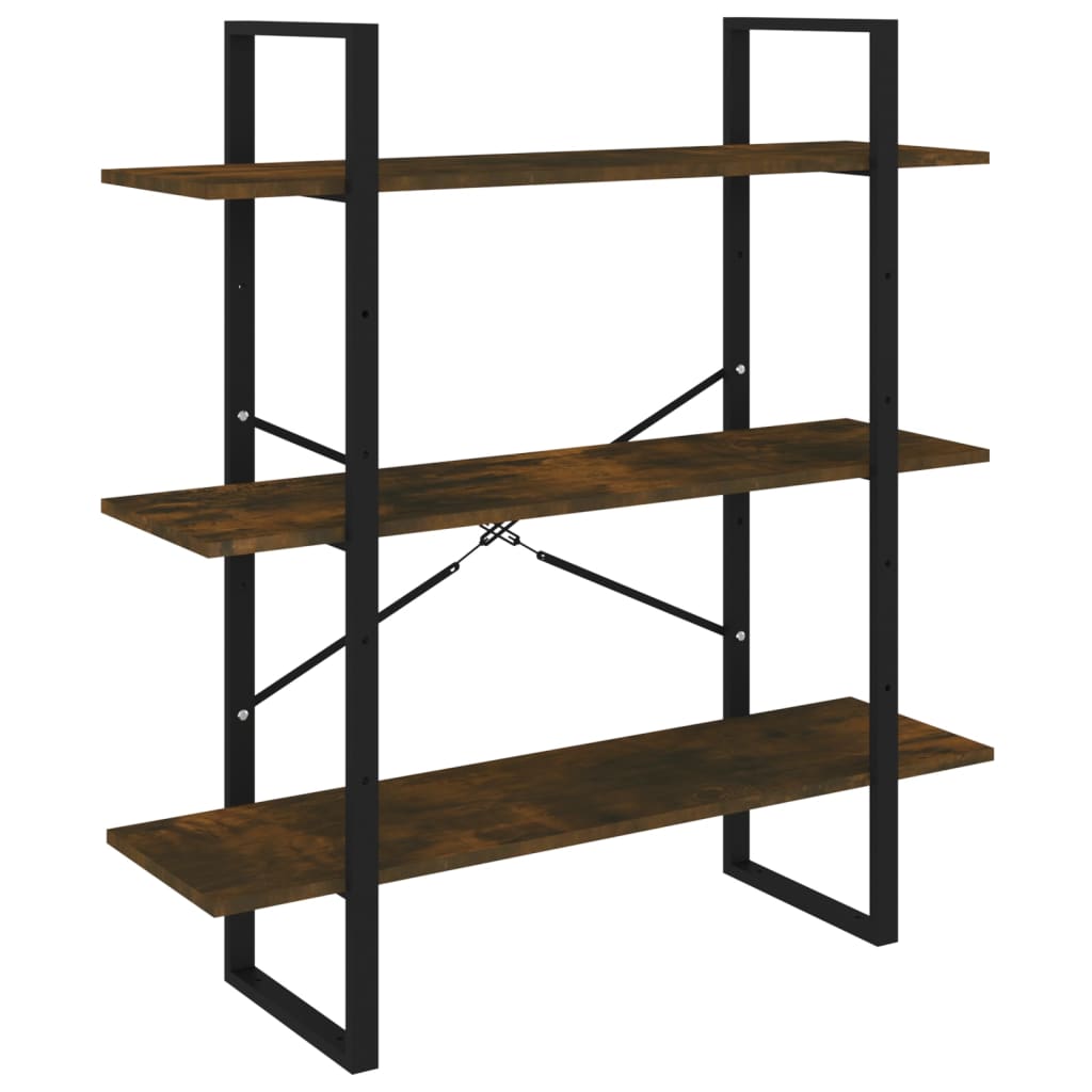 Bibliotecă, stejar fumuriu, 100x30x105 cm, lemn prelucrat