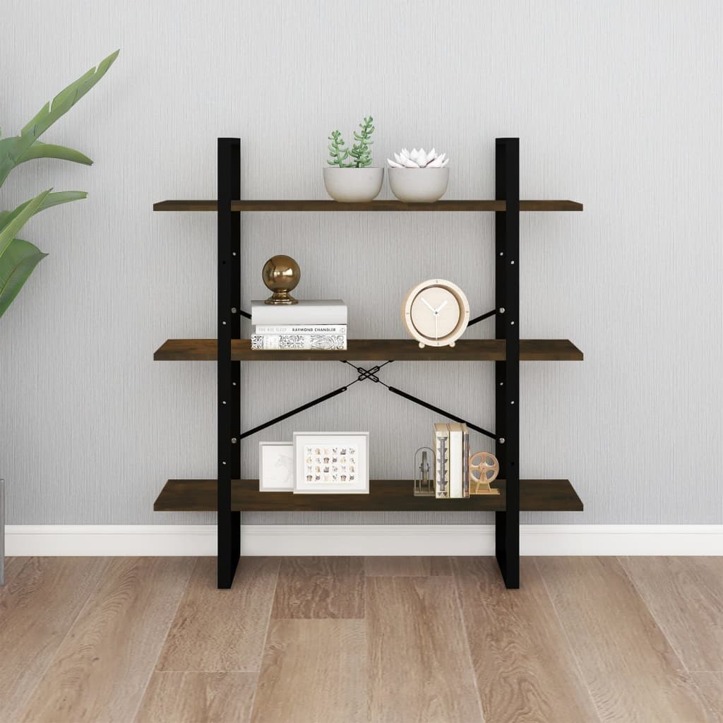 Bibliotecă, stejar fumuriu, 100x30x105 cm, lemn prelucrat