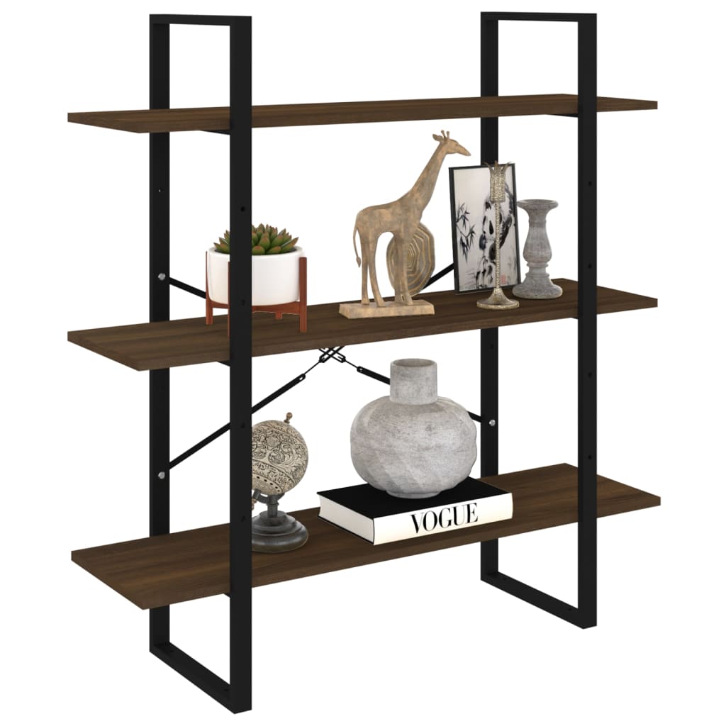 Bibliotecă, stejar fumuriu, 100x30x105 cm, lemn prelucrat
