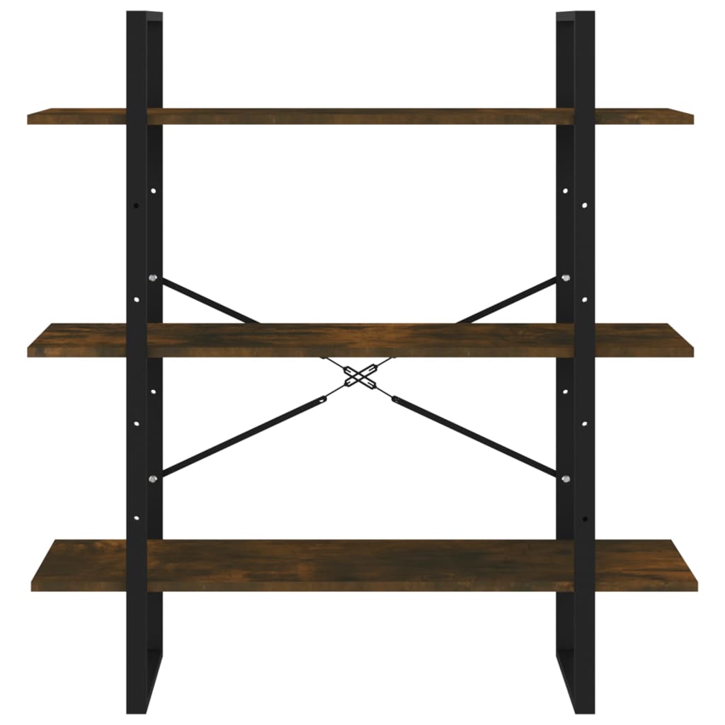 Bibliotecă, stejar fumuriu, 100x30x105 cm, lemn prelucrat
