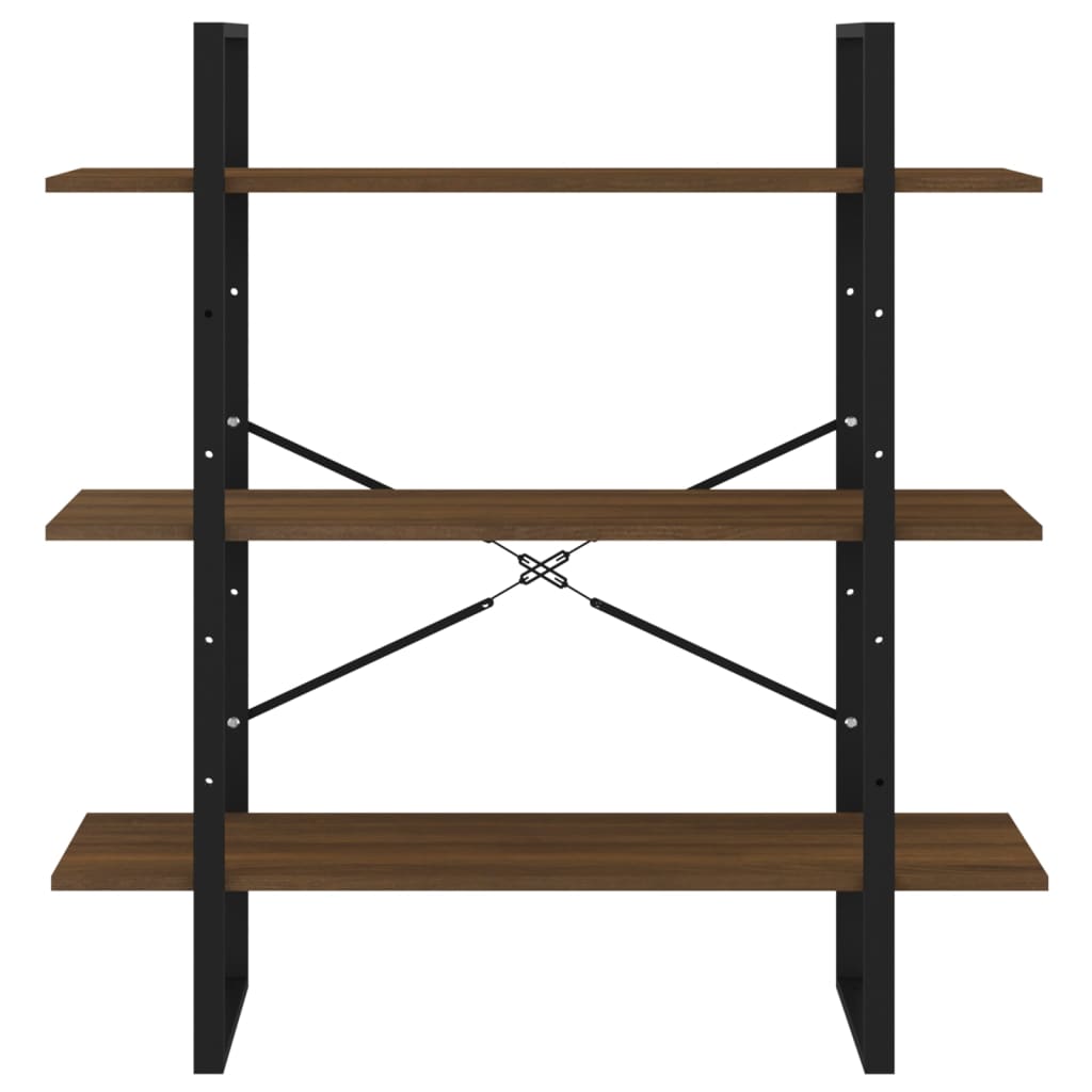 Bibliotecă, stejar maro, 100x30x105 cm, lemn prelucrat