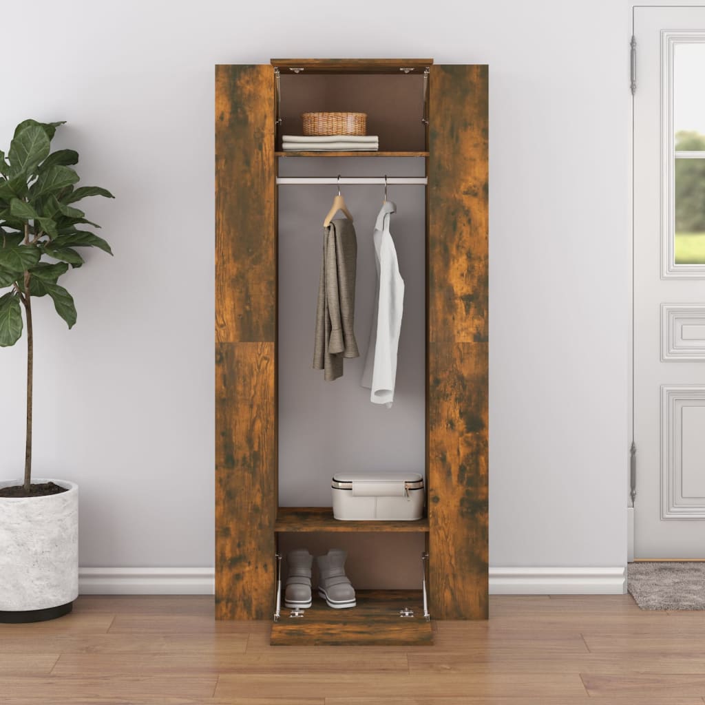 Hallway cabinets, 2 pcs., smoked oak, processed wood