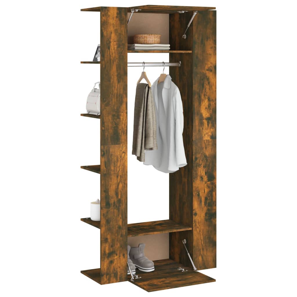 Hallway cabinets, 2 pcs., smoked oak, processed wood