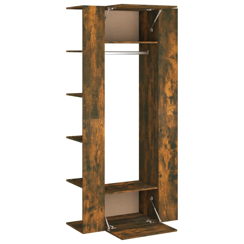 Hallway cabinets, 2 pcs., smoked oak, processed wood