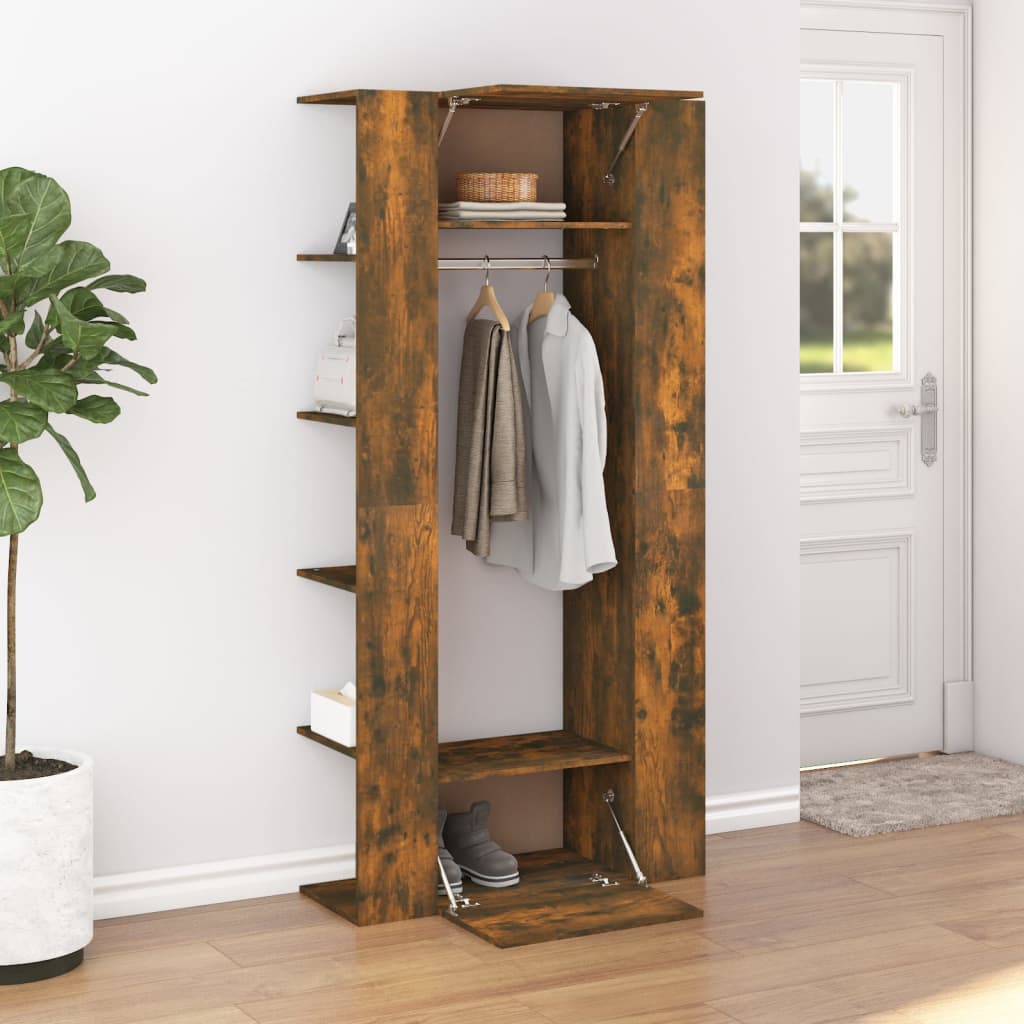 Hallway cabinets, 2 pcs., smoked oak, processed wood