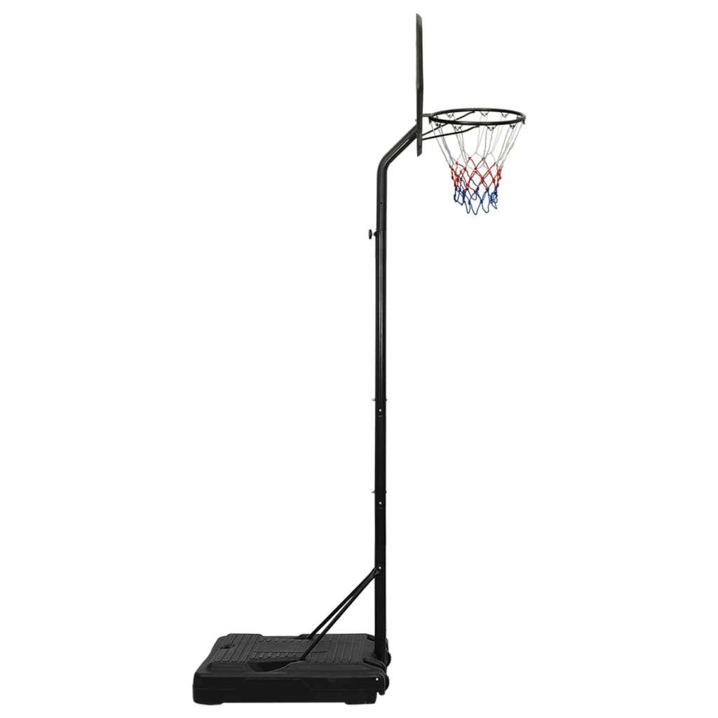 Stand with basketball hoop, black, 282-352 cm, polyethylene