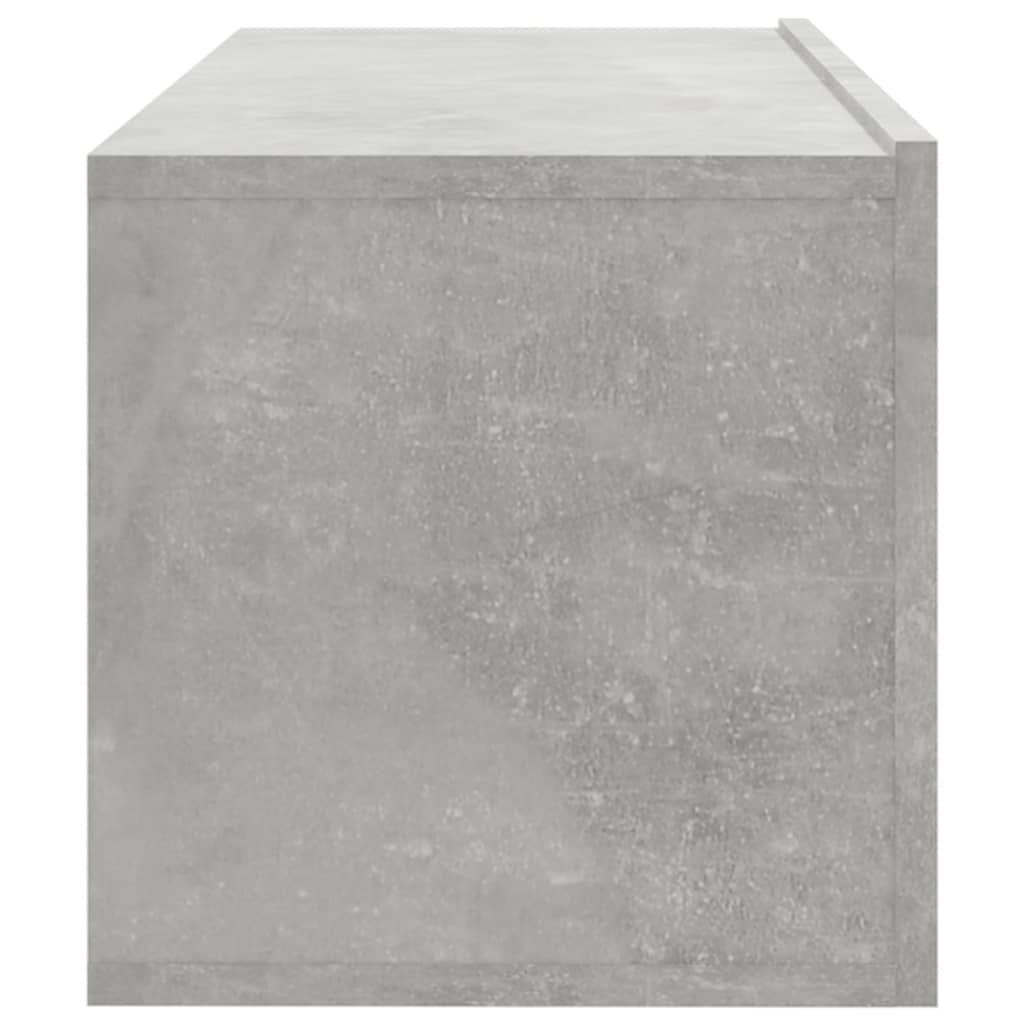 Dulapuri TV de perete, 4 buc, gri beton, 100x30x30 cm