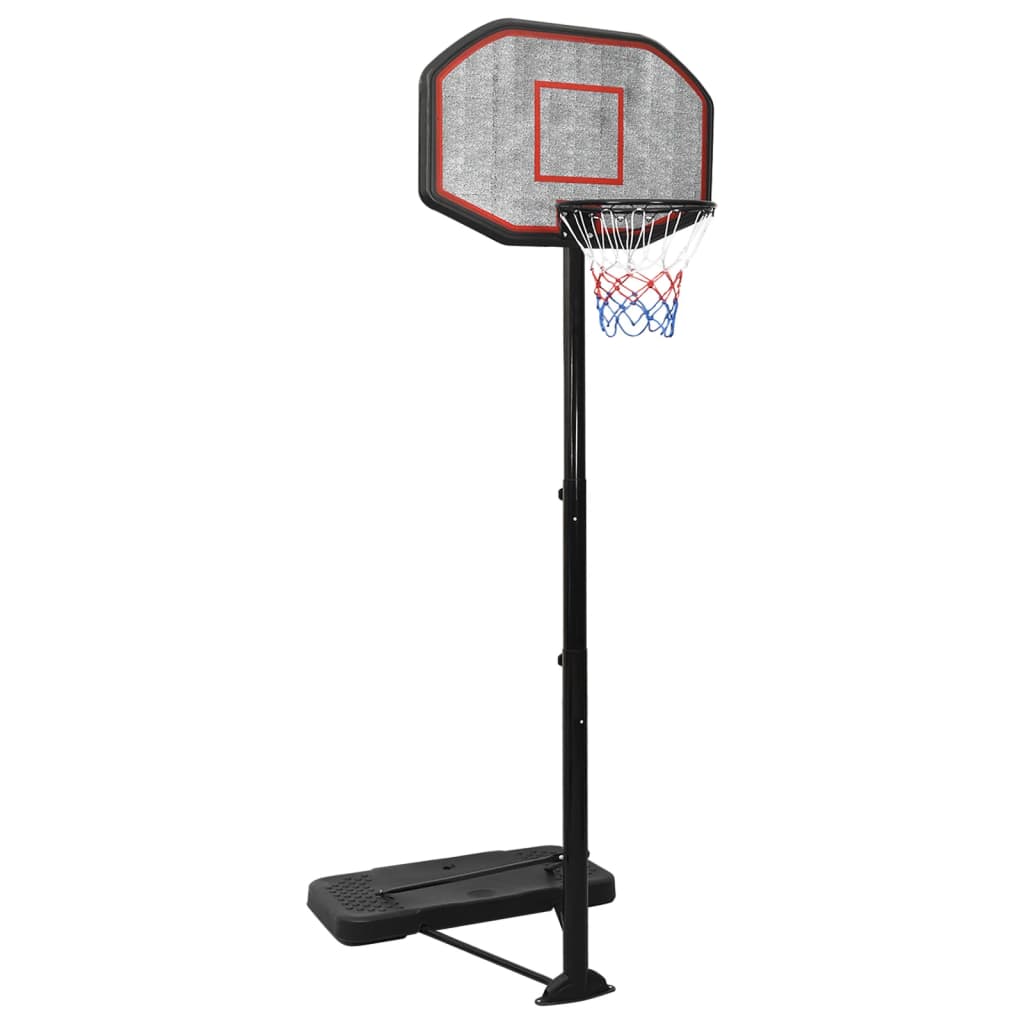 Stand with basketball hoop, black, 258-363 cm, polyethylene