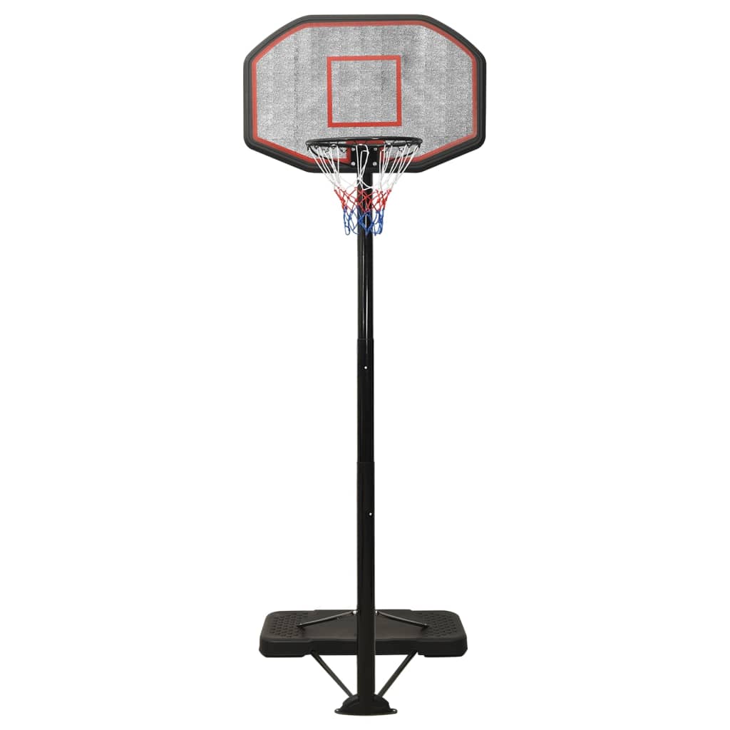 Stand with basketball hoop, black, 258-363 cm, polyethylene
