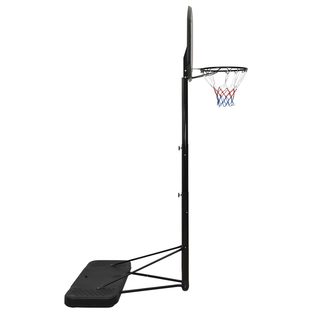 Stand with basketball hoop, black, 258-363 cm, polyethylene