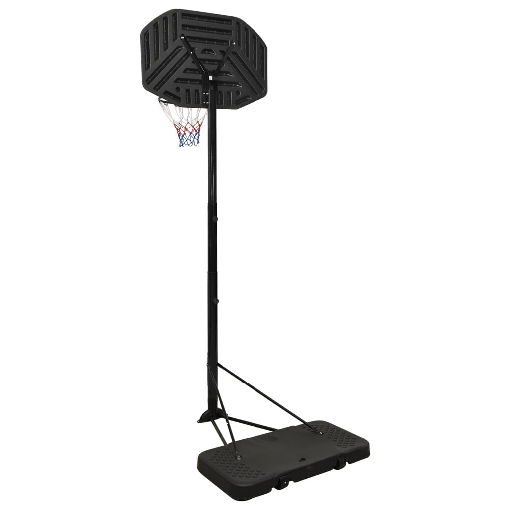 Stand with basketball hoop, black, 258-363 cm, polyethylene