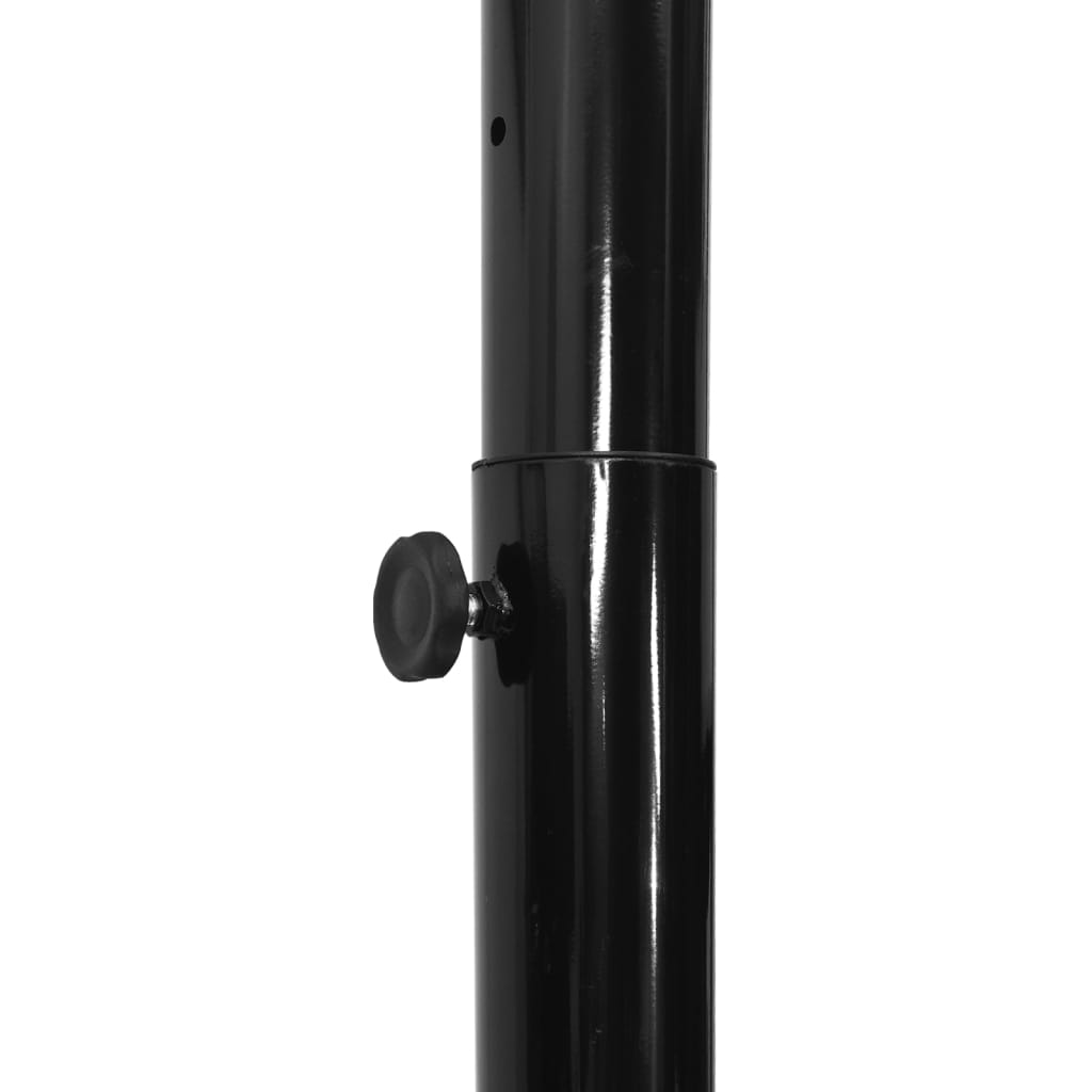 Stand with basketball hoop, black, 258-363 cm, polyethylene