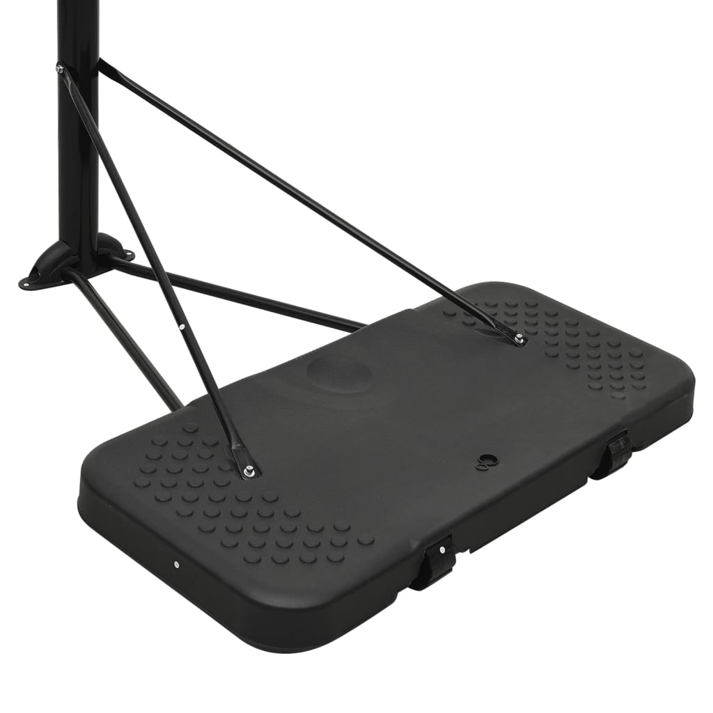 Stand with basketball hoop, black, 258-363 cm, polyethylene