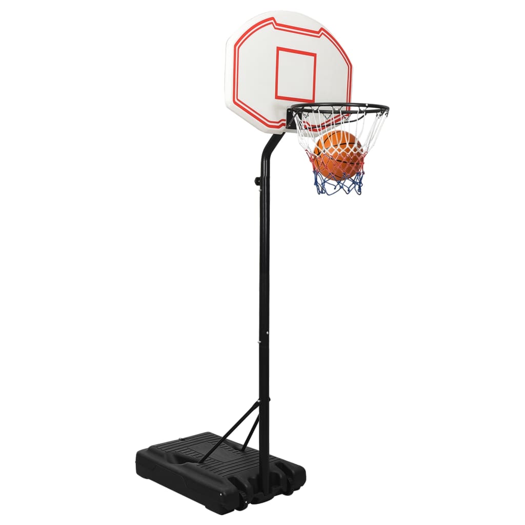 Basketball hoop stand, white, 237-307 cm, polyethylene