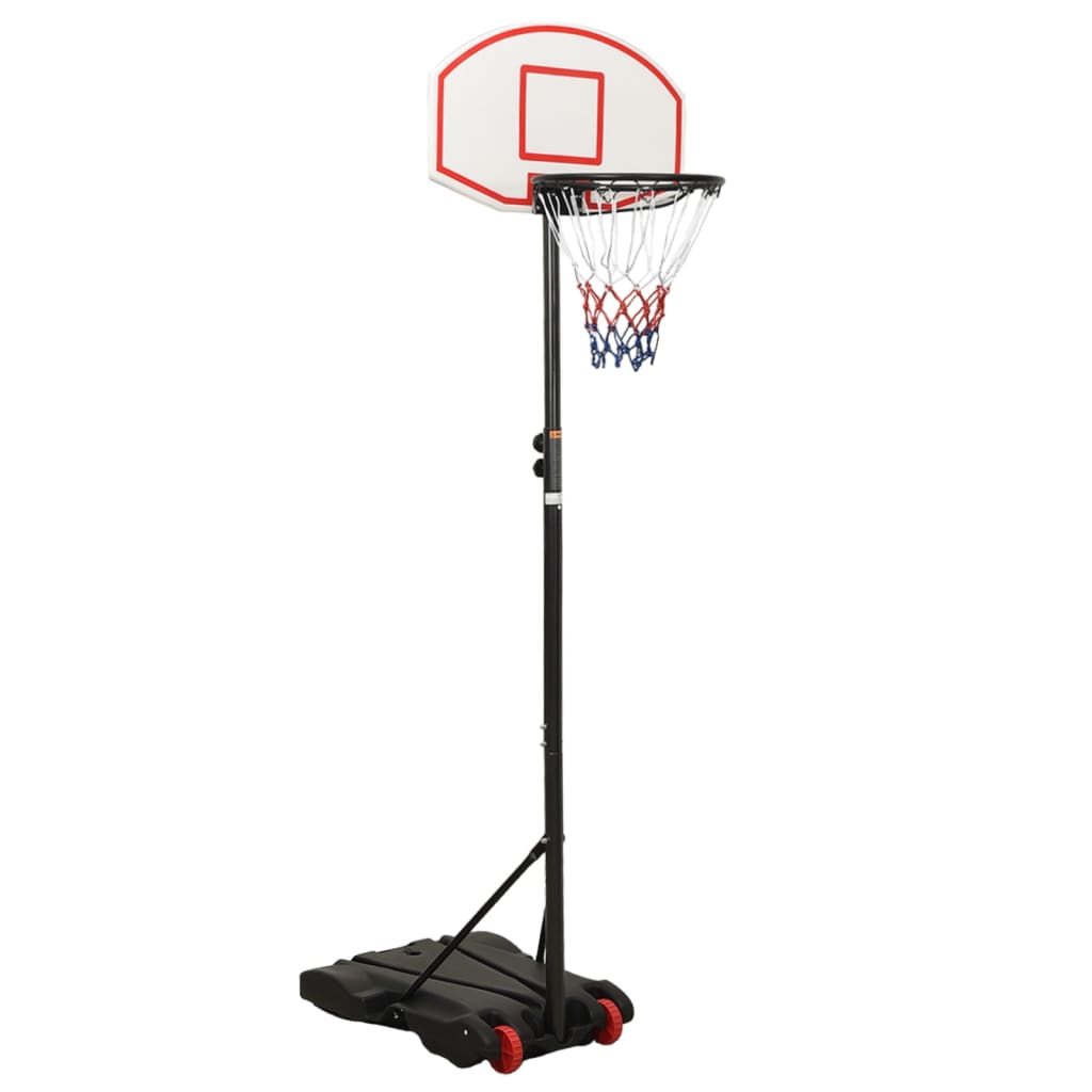 Stand with basketball hoop, white, 216-250 cm, polyethylene