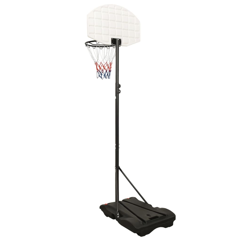 Stand with basketball hoop, white, 216-250 cm, polyethylene