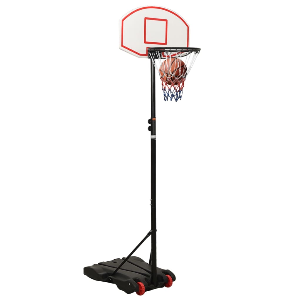 Stand with basketball hoop, white, 216-250 cm, polyethylene
