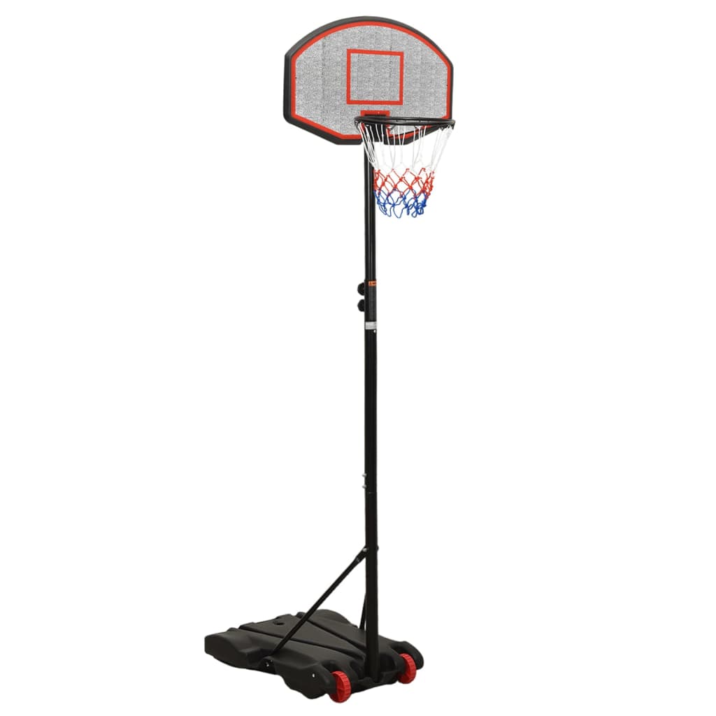 Stand with basketball hoop, black, 216-250 cm, polyethylene
